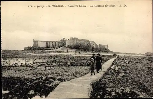 Ak Saint Helier Kanalinsel Jersey, Le Chateau Elisabeth