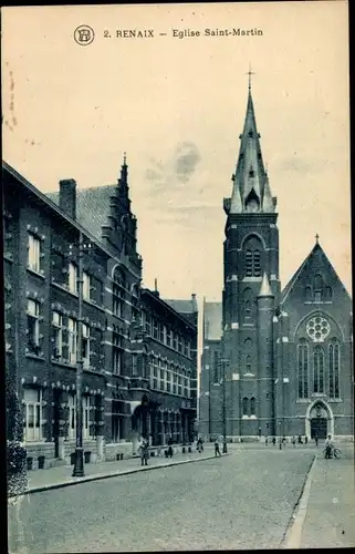 Ak Ronse Renaix Ostflandern, Eglise Saint Martin