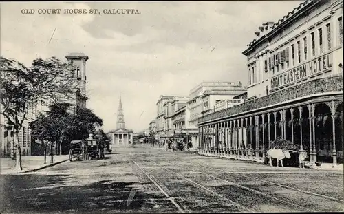 Ak Calcutta Kolkata Kalkutta Indien, Old Court House Street