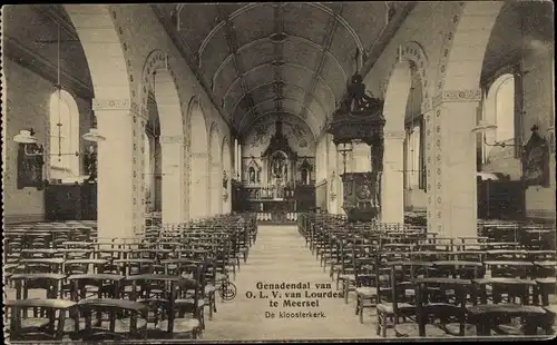 Ak Meersel Dreef Hoogstraten Flandern Antwerpen, Genadendal van O.L.V. van Lourdes, Kloosterkerk