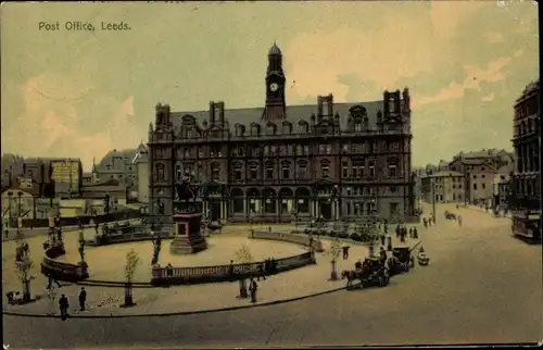 Ak Leeds Yorkshire England, Post Office