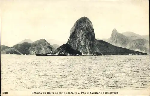 Ak Rio de Janeiro Brasilien, Entrada de Barra