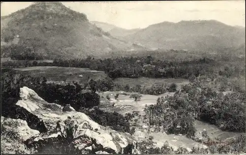 Ak Kandy Sri Lanka Ceylon, Scene from Railway to Kandy, Panorama