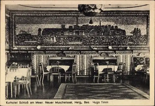 Ak Nordseebad Büsum, Kurhotel am Meer, Neuer Muschelsaal