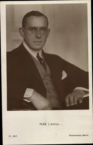 Ak Schauspieler Max Landa, Portrait, PH, K. 241