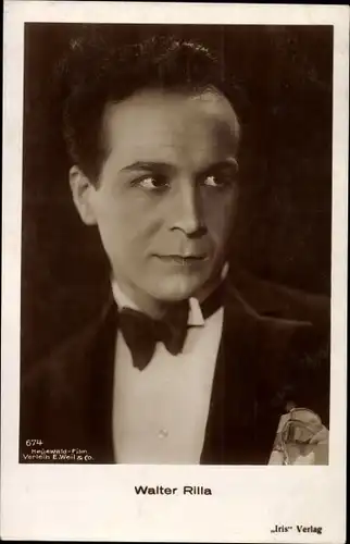 Ak Schauspieler Walter Rilla, Portrait im Anzug mit Fliege