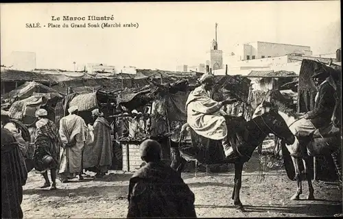 Ak Salé Marokko, Place du Grand Souk (Marche arabe)