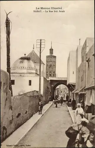 Ak Rabat Marokko, Le Maroc Illustre, La Rue Sidi Fatah