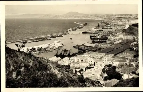 Ak Oran Algerien, Vue generale sur le Port