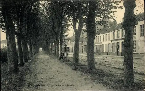 Ak Diksmuide Dixmude Westflandern, Den Lindenlaan, Allée des Tilleuls