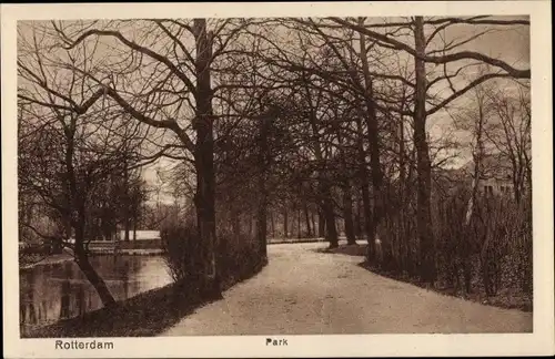 Ak Rotterdam Südholland Niederlande, Park