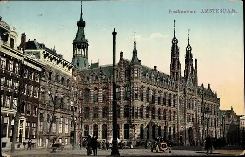 Ak Amsterdam Nordholland Niederlande, Postkantoor