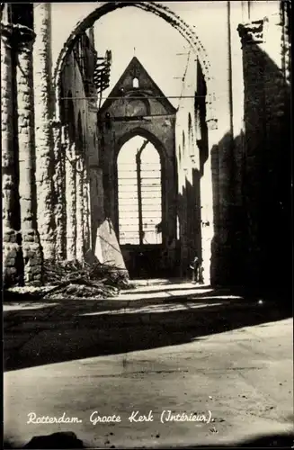 Foto Ak Rotterdam Südholland Niederlande, Groote Kerk (Interieur)