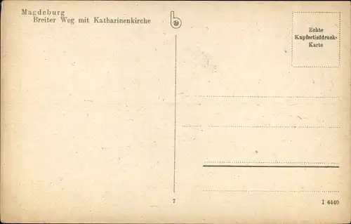 Ak Magdeburg an der Elbe, Breiter Weg mit Katharinenkirche