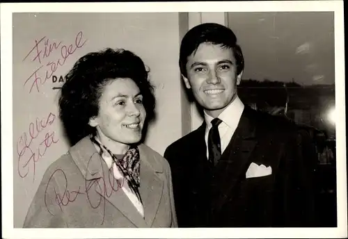 Foto Schauspieler Rex Gildo, Portrait mit einer Frau, Autogramm