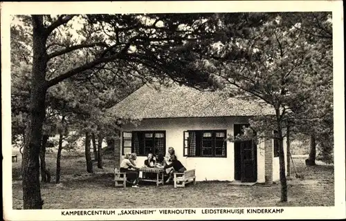 Ak Vierhouten Gelderland, Kampeercentrum Saxenheim, Leidsterhuisje Kinderkamp