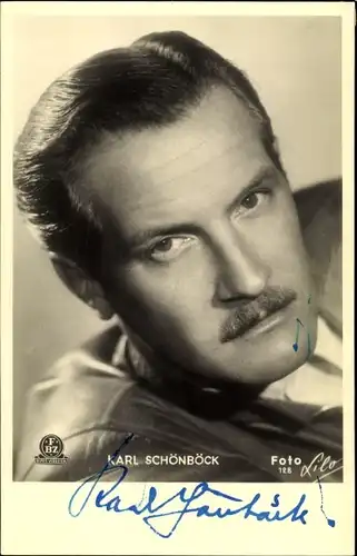 Ak Schauspieler Karl Schönböck, Portrait, Autogramm, FBZ Verlag