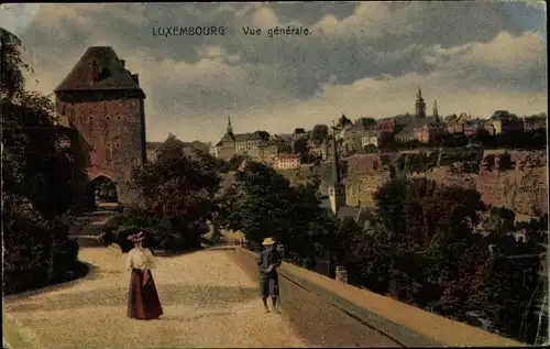 Ak Luxemburg Luxembourg, Vue generale