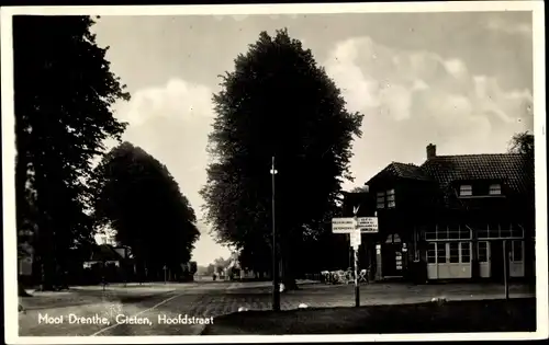 Ak Gieten Drenthe Niederlande, Hoofdstraat