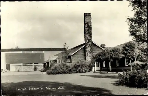 Ak Emmen Drenthe Niederlande, Lyceum, Nieuwe Aula