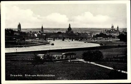 Ak Dresden Altstadt, Blick vom Waldschlößchen