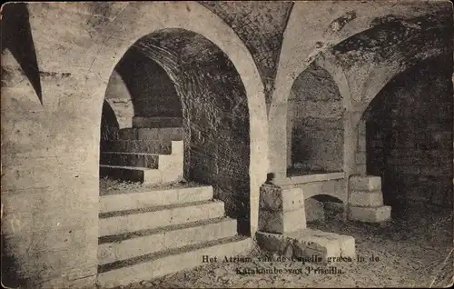 Ak Valkenburg Limburg Niederlande, Romeinsche Katakomben, Atrium