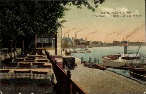 Ak Uerdingen Krefeld am Niederrhein, Restaurant Rheinlust