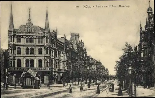 Ak Köln am Rhein, Partie am Hohenzollernring