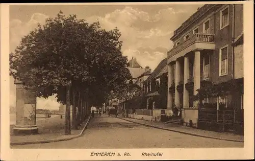 Ak Emmerich am Niederrhein, Rheinufer, Promenade