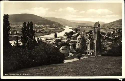 Ak Miltenberg am Main Unterfranken, Panorama, Kirchturm