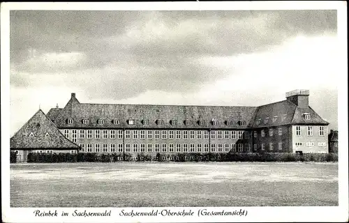 Ak Reinbek in Schleswig Holstein, Sachsenwald  Oberschule, Außenansicht