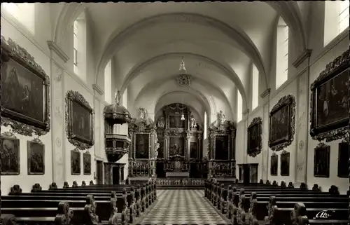 Ak Schönau Gemünden am Main, Franziskaner-Minoriten Kloster, Innenansicht, Altar, Gemälde