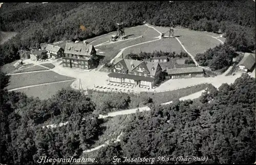 Ak Brotterode in Thüringen, Großer Inselsberg, Fliegeraufnahme Preussischer Hof