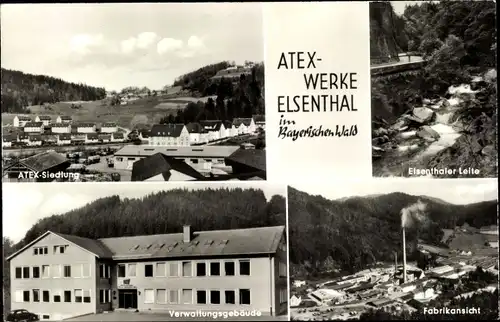 Ak Grafenau im Bayerischen Wald, ATEX Siedlung, Verwaltungsgebäude, Fabrik