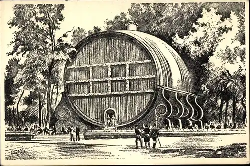 Ak Bad Dürkheim in der Pfalz, Dürkheimer Faß, Naturweinschenke,  Liter Fassend, 500 Personen