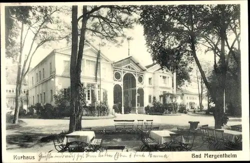 Ak Bad Mergentheim in Tauberfranken, Kurhaus, Außenansicht