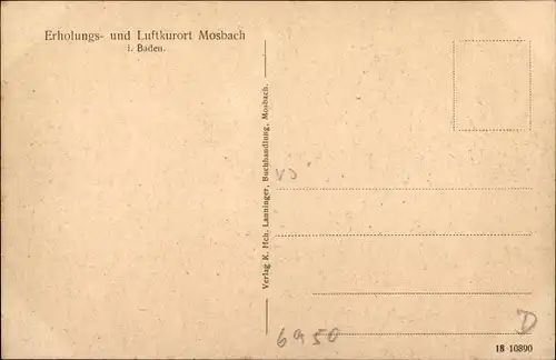 Ak Mosbach am Odenwald Baden, Panorama, Kirchturm