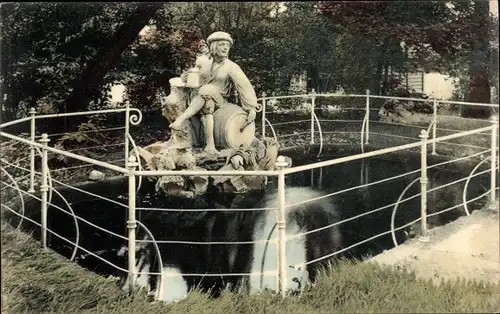 Ak Dresden Friedrichstadt, Stadtkrankenhaus, Kellermeister-Springbrunnen