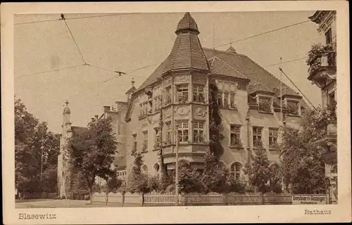 Ak Dresden Blasewitz, Rathaus, Außenansicht