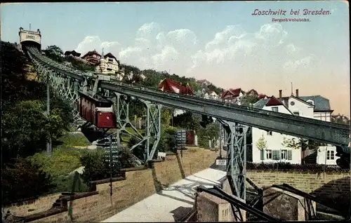 Ak Dresden Loschwitz, Bergschwebebahn