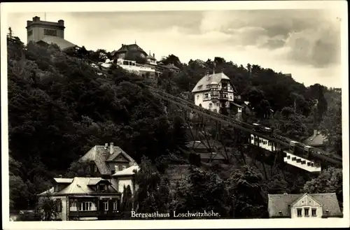Ak Dresden Loschwitz, Berggasthaus Loschwitzhöhe, Bergschwebebahn