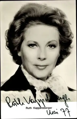 Ak Schauspielerin Ruth Kappelsberger, Portrait, Autogramm