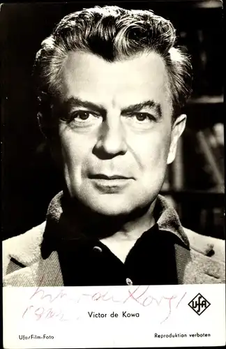Ak Schauspieler Victor de Kowa, Portrait, Autogramm