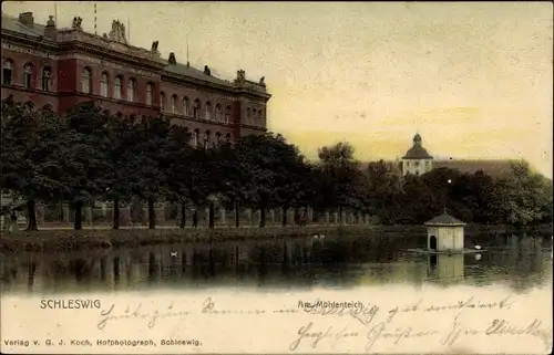 Ak Schleswig an der Schlei, Am Mühlenteich