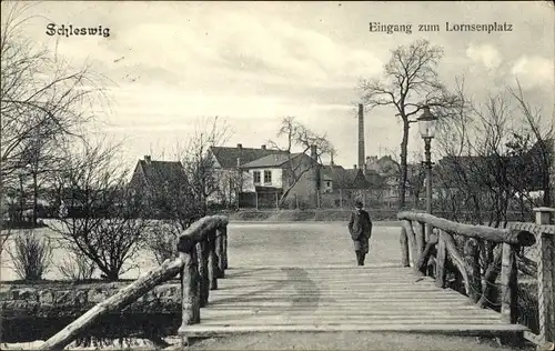 Ak Schleswig an der Schlei, Eingang zum Lornsenplatz