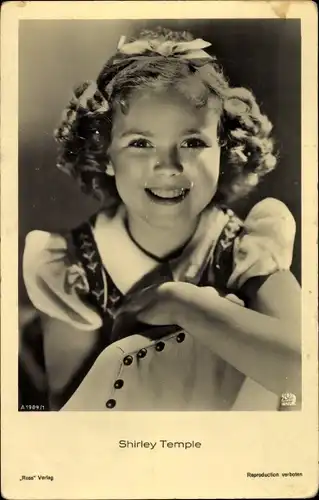 Ak Schauspielerin Shirley Temple, Portrait