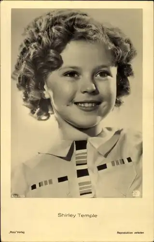 Ak Schauspielerin Shirley Temple, Portrait