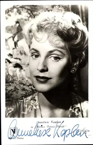 Ak Schauspielerin Anneliese Kaplan, Portrait, Autogramm, Film Vaters Pferde