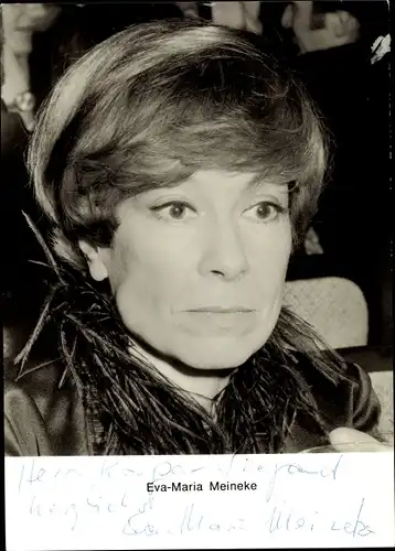 Ak Schauspielerin Eva Maria Meineke, Portrait, Autogramm