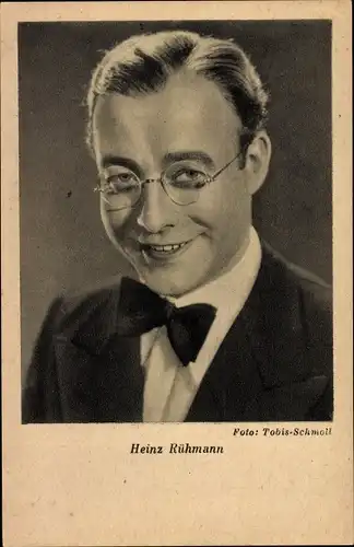 Ak Schauspieler Heinz Rühmann, Foto Tobis Schmoll, Brille